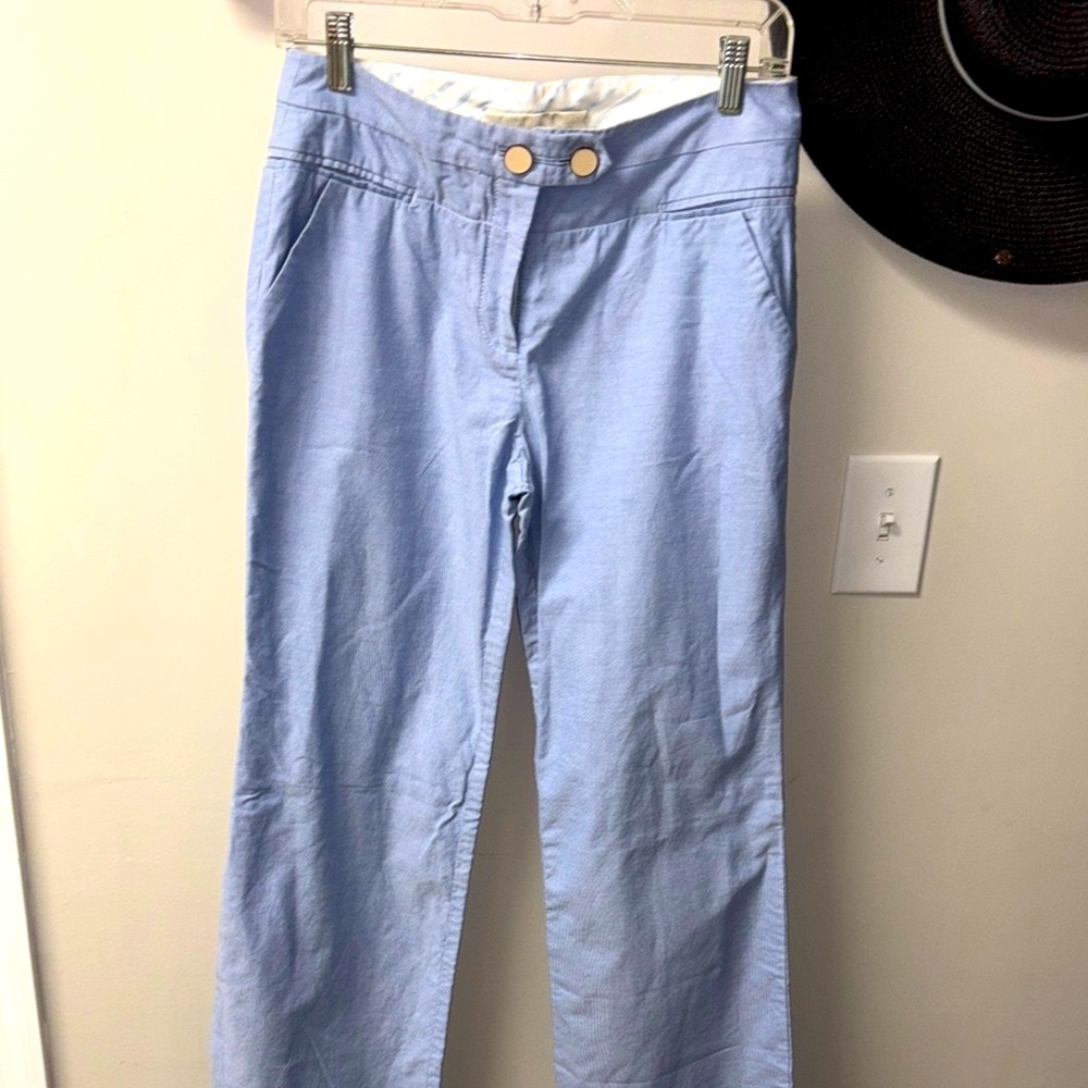 Anthropologie Leifsdottir Light Blue trouser cotton Pants